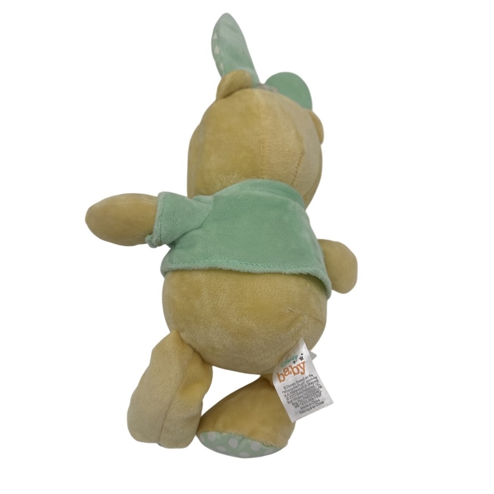 Winnie Pooh Easter Plush Bear Bunny Rabbit Happy Green Disney Baby - Picture 4 of 9